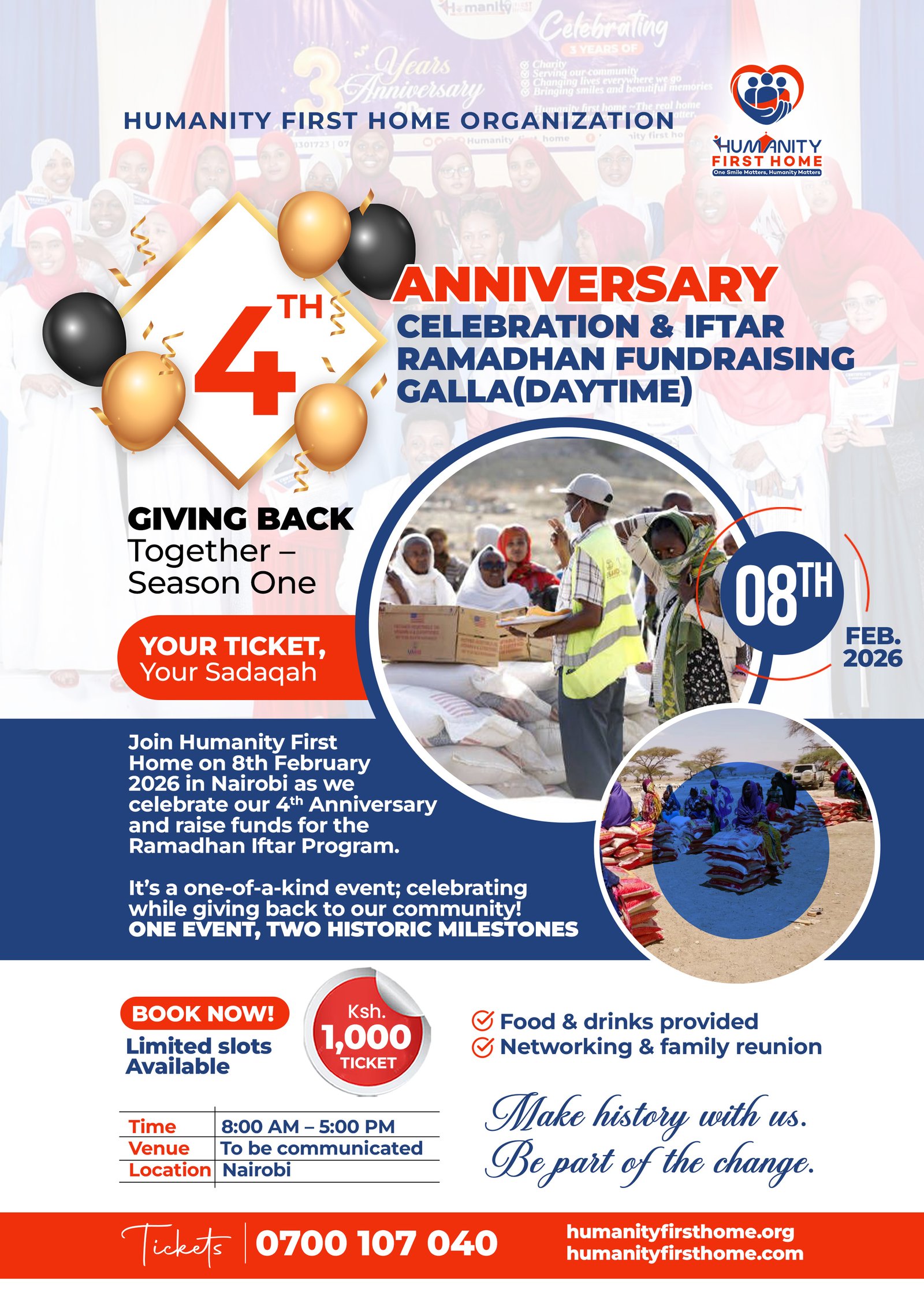 4th Anniversary celebration and Iftar fundraising Galla